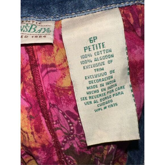 Vintage 90s ST. JOHN’S BAY PINK Multi Print Button Up Full Length MAXI Skirt  Si - Picture 8 of 9